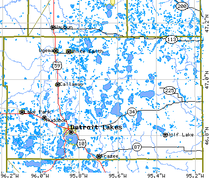 Map of Becker County, MN