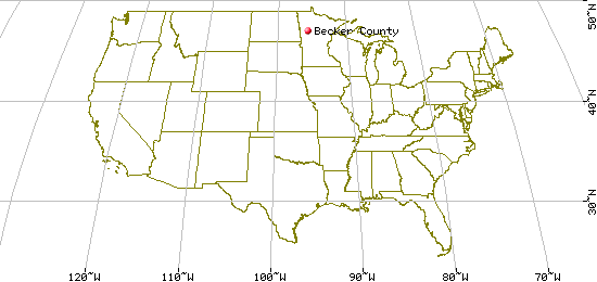The location of Becker County